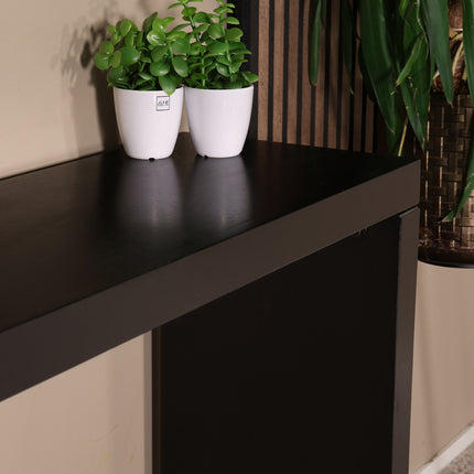 Bijzettafel 120cm mangohout Randy zwart