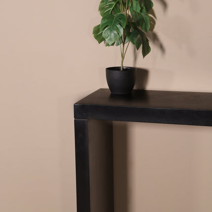 Bijzettafel 120cm mangohout Randy zwart