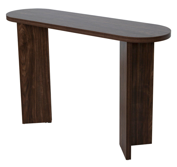 Bijzettafel Japandi ovaal bruin melamine 120cm Hano