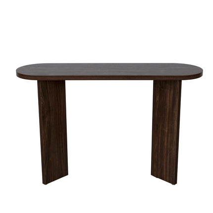 Bijzettafel Japandi ovaal bruin melamine 120cm Hano
