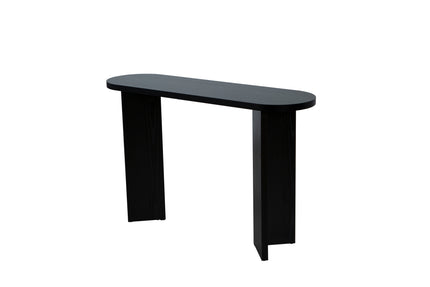 Bijzettafel Japandi ovaal zwart melamine 120cm Hano
