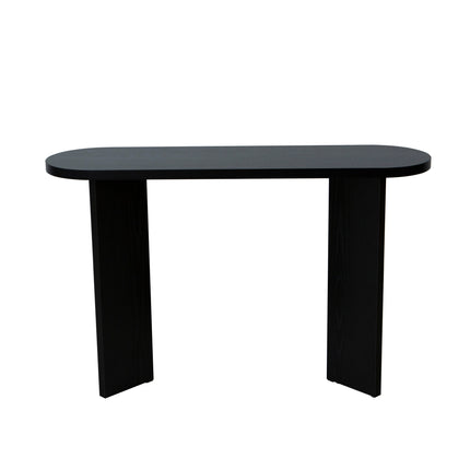 Bijzettafel Japandi ovaal zwart melamine 120cm Hano