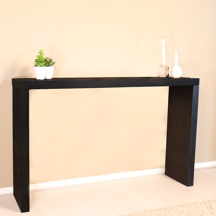 Bijzettafel 120cm mangohout Randy zwart