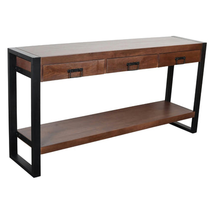 Bijzettafel 150cm mangohout Vera walnoot