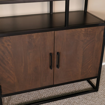 Boekenkast Sidney 188cm walnoot mangohout
