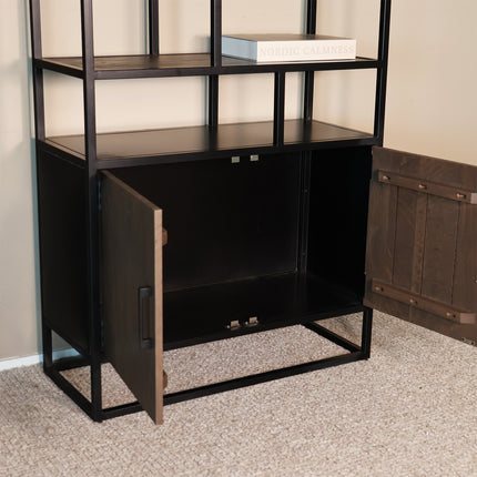 Boekenkast Sidney 188cm walnoot mangohout