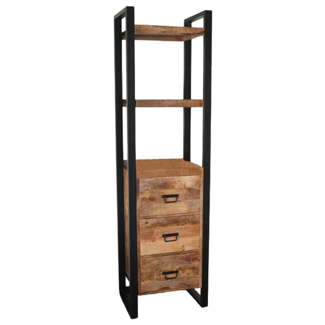 Boekenkast Blizy 200cm bruin mangohout
