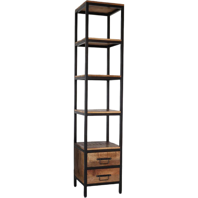 Boekenkast Jaell 185cm bruin mangohout