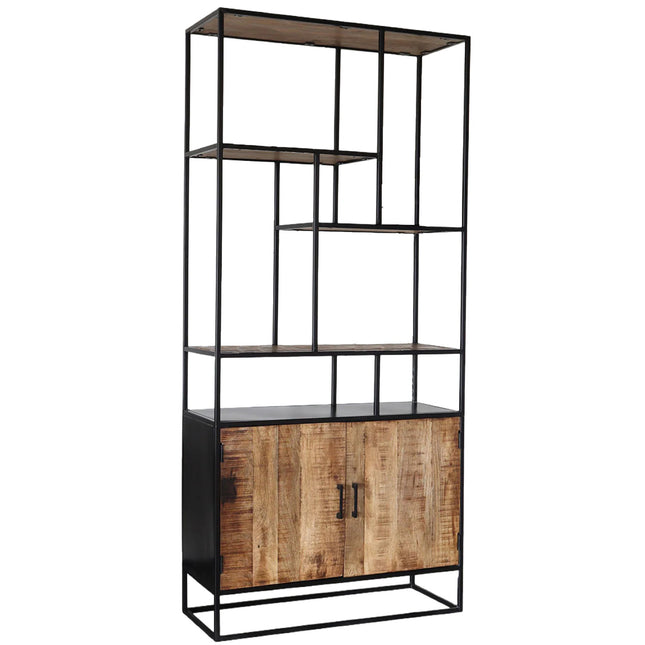 Boekenkast Sidney 188cm bruin mangohout
