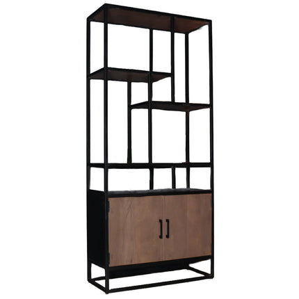 Boekenkast Sidney 188cm walnoot mangohout
