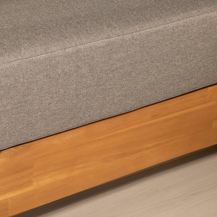 Loungeset 5-zits acaciahout Boris lichtgrijs met tafel met kussen