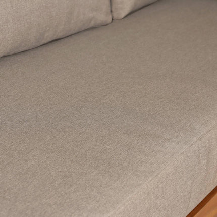 Loungeset 5-zits acaciahout Boris lichtgrijs met tafel met kussen
