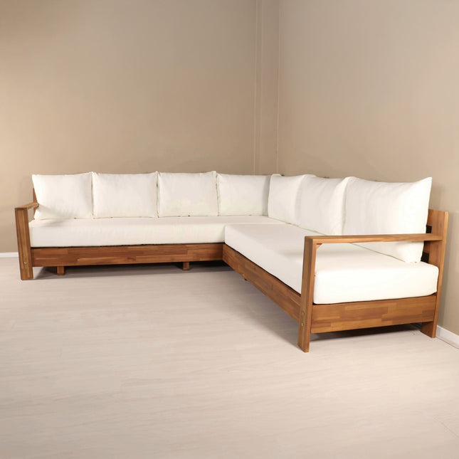 Loungebank tuin Boris wit acaciahout 220cm