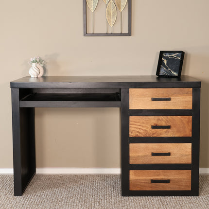 Bureau Avelon 120cm bruin mangohout