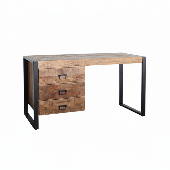 Bureau Nicko 145cm bruin mangohout
