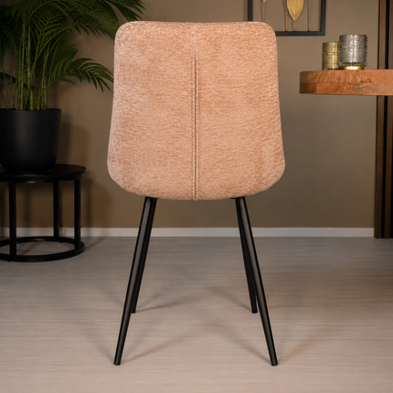 Eetkamerstoel taupe chenille Susta
