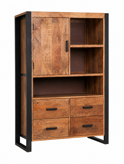 Mangohout kast 150cm bruin Dexie