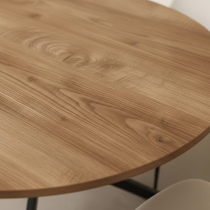 Eettafel Rato ovaal 160cm lichtbruin MDF