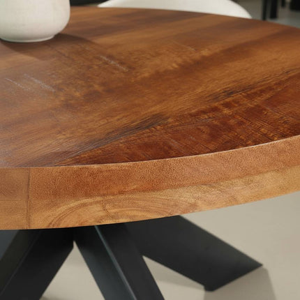 Eettafel Jones rond 120cm bruin mangohout