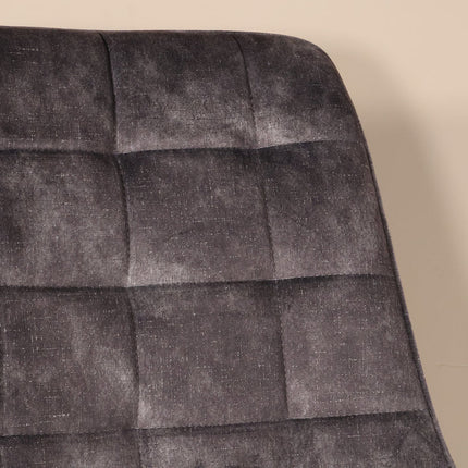 SET DEAL: 6 Eetkamerstoelen antraciet velvet de Vince