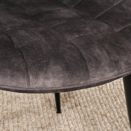 SET DEAL: 6 Eetkamerstoelen antraciet velvet de Vince