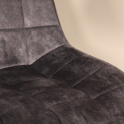 SET DEAL: 6 Eetkamerstoelen antraciet velvet de Vince