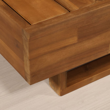 Loungetafel tuin met kussen wit acaciahout Dirk