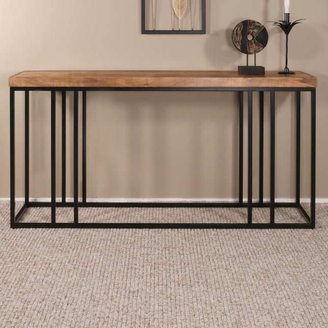 Bijzettafel 150cm mangohout Don bruin