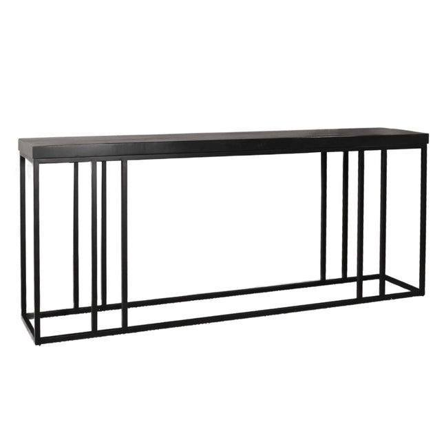 Bijzettafel 150cm mangohout Don zwart