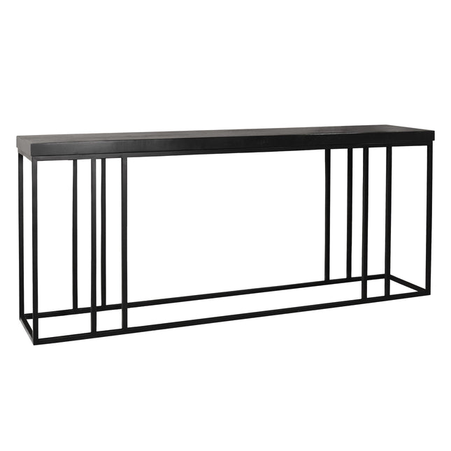 Bijzettafel 150cm mangohout Don zwart