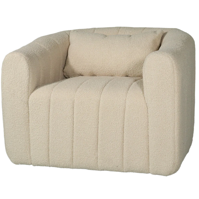 Draaibare fauteuil teddy beige Billie