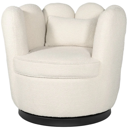 Draaibare fauteuil Daphne beige teddy