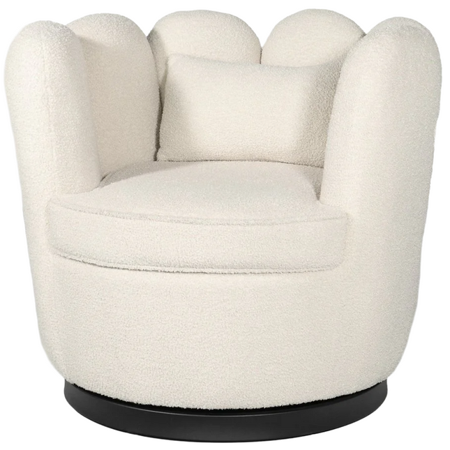 Draaibare fauteuil Daphne beige teddy