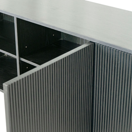 Dressoir melamine zwart 160cm Oscar