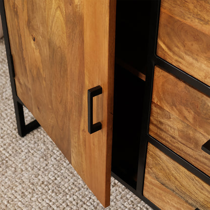 Dressoir mangohout 150cm bruin Daan