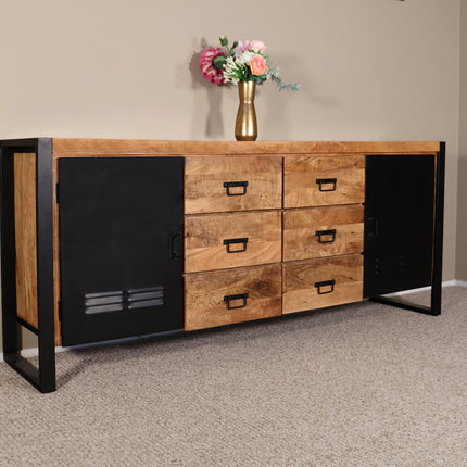 Dressoir mangohout 180cm bruin Jazzy