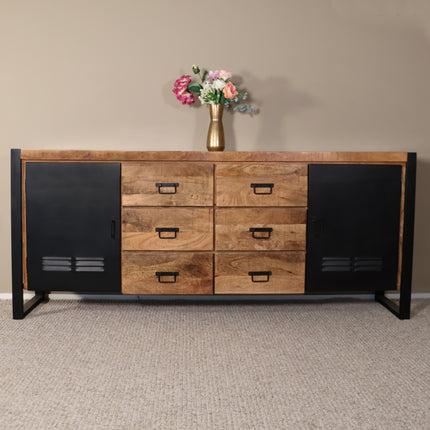 Dressoir mangohout 180cm bruin Jazzy