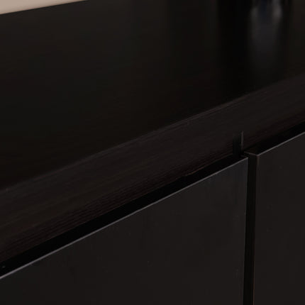 Dressoir melamine zwart 160cm Cassie