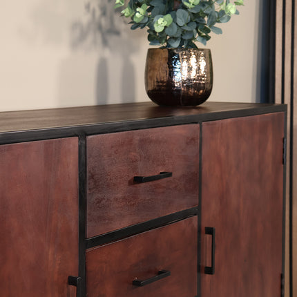 Dressoir mangohout 150cm walnoot bruin Daan