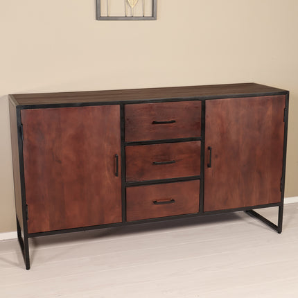 Dressoir mangohout 150cm walnoot bruin Daan