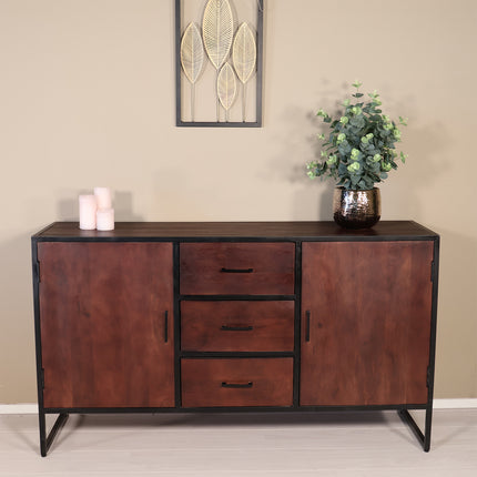 Dressoir mangohout 150cm walnoot bruin Daan