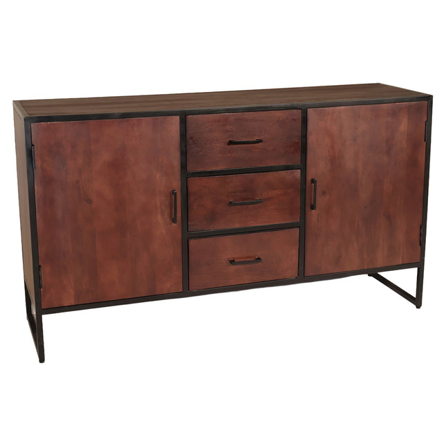 Dressoir mangohout 150cm walnoot bruin Daan