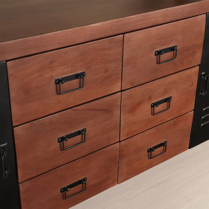 Dressoir mangohout 180cm walnoot Jazzy