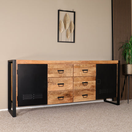 Dressoir mangohout 200cm bruin Jazzy