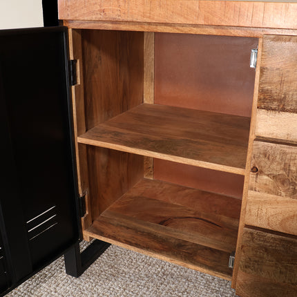 Dressoir mangohout 200cm bruin Jazzy