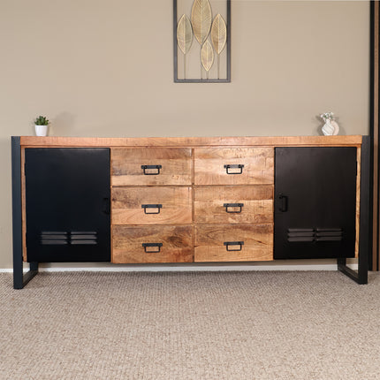 Dressoir mangohout 200cm bruin Jazzy