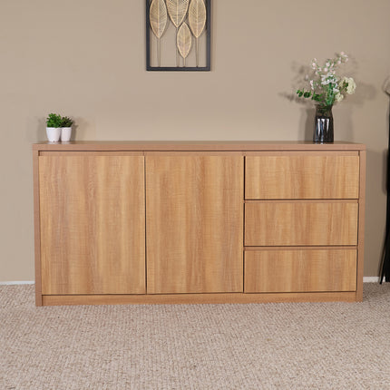 Dressoir melamine lichtbruin 160cm Cassie