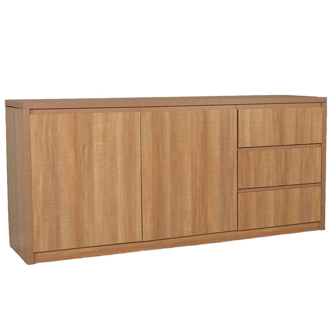 Dressoir melamine lichtbruin 180cm Cassie