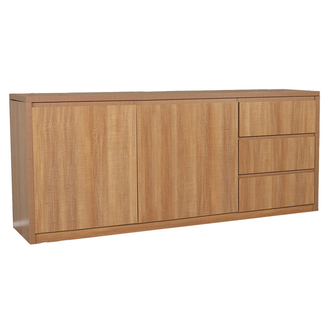 Dressoir melamine lichtbruin 200cm Cassie