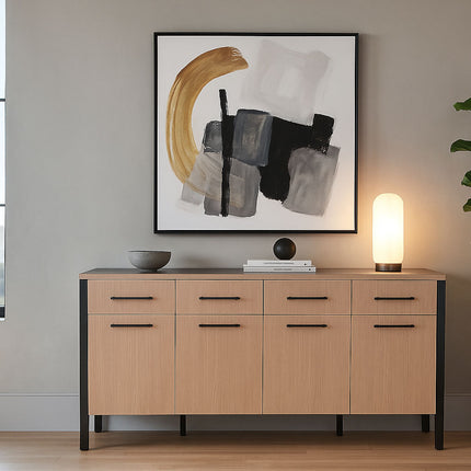 Dressoir melamine lichtbruin 180cm Alex